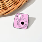 Load image into Gallery viewer, Pink Polaroid Camera Pin
