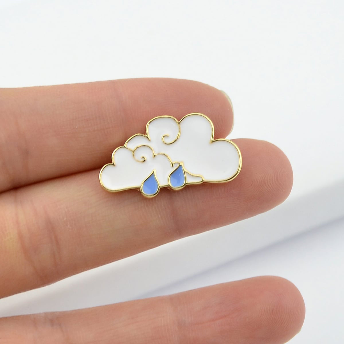 Raindrop Cloud Pin