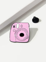 Load image into Gallery viewer, Pink Polaroid Camera Pin
