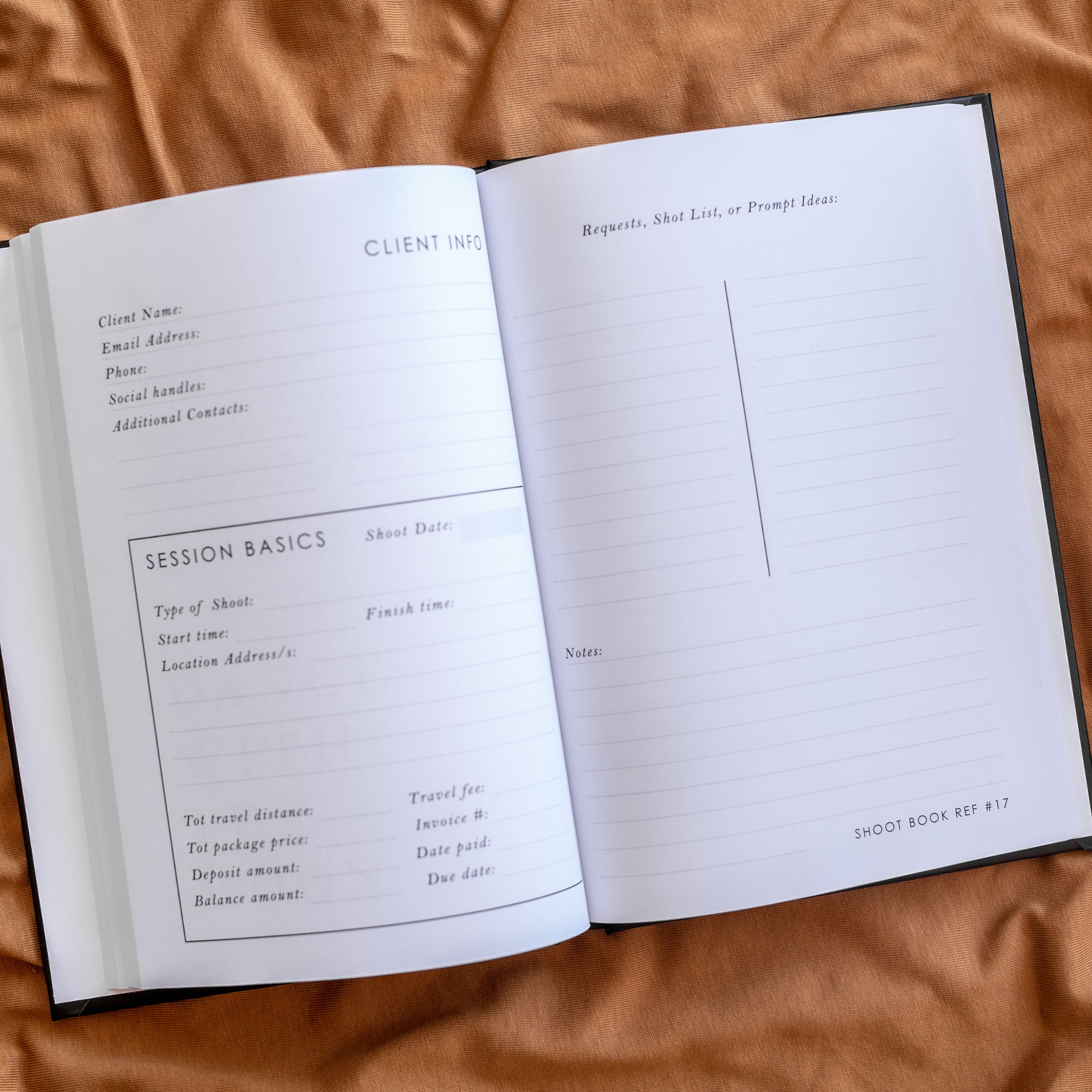 Shoot Book - Photographer's Planner